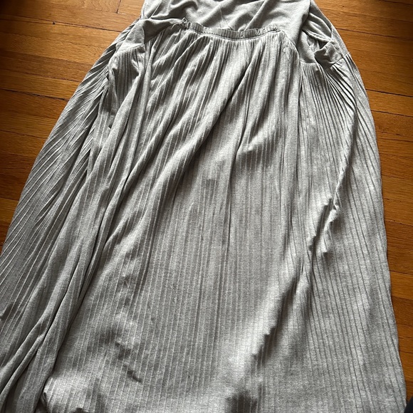 Rinku Dalamal Heather Grey Pleated Swing Dress, Size Large - Picture 7 of 7